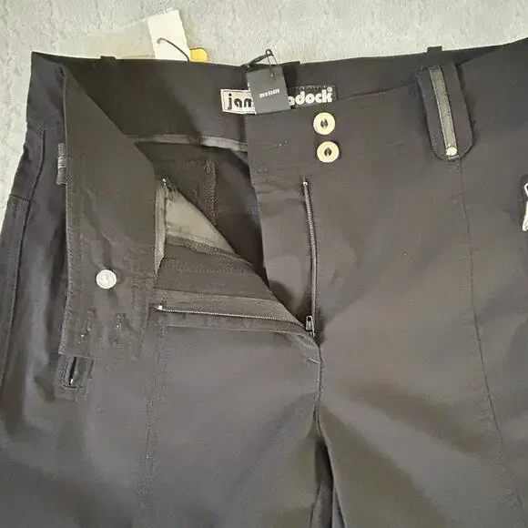 Jamie Sadock Golf Crop Pants Womens Size 2 Black 28x22 Tapered Leg 91301 NWT - Picture 8 of 16